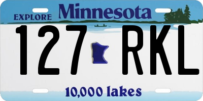 MN license plate 127RKL