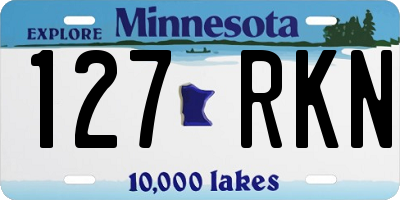 MN license plate 127RKN