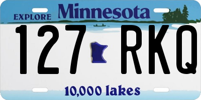 MN license plate 127RKQ