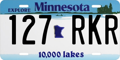 MN license plate 127RKR
