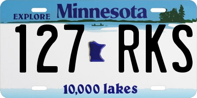 MN license plate 127RKS