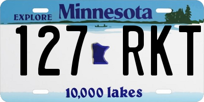 MN license plate 127RKT