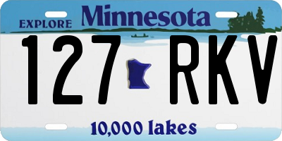 MN license plate 127RKV