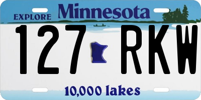 MN license plate 127RKW