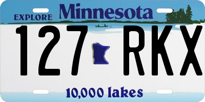 MN license plate 127RKX