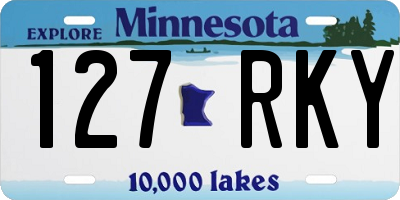 MN license plate 127RKY