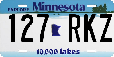 MN license plate 127RKZ