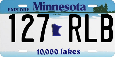 MN license plate 127RLB