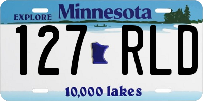 MN license plate 127RLD