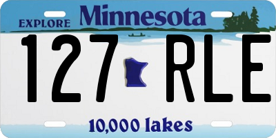 MN license plate 127RLE