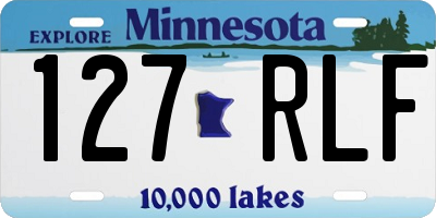 MN license plate 127RLF