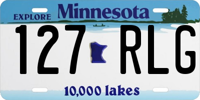 MN license plate 127RLG