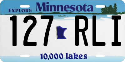 MN license plate 127RLI