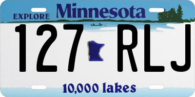 MN license plate 127RLJ