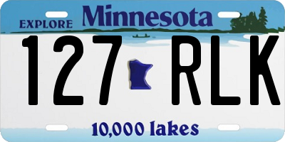 MN license plate 127RLK