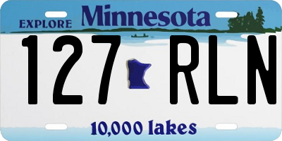MN license plate 127RLN