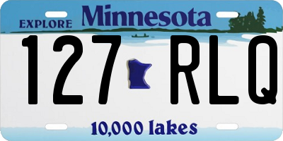 MN license plate 127RLQ