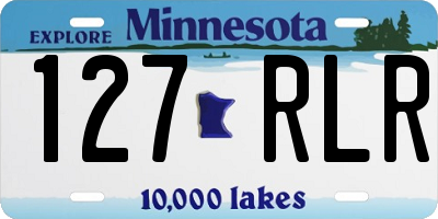 MN license plate 127RLR