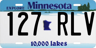 MN license plate 127RLV