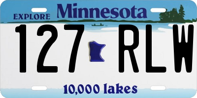 MN license plate 127RLW