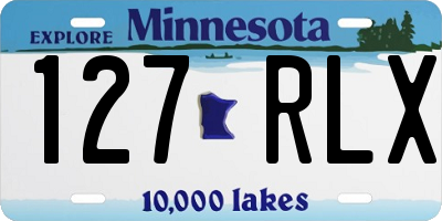 MN license plate 127RLX