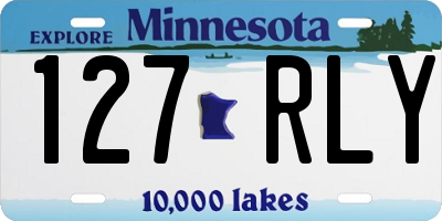MN license plate 127RLY