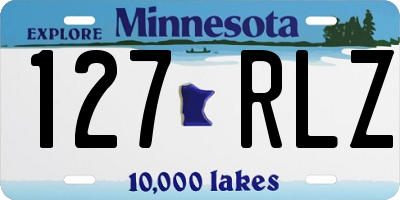 MN license plate 127RLZ