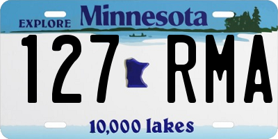 MN license plate 127RMA