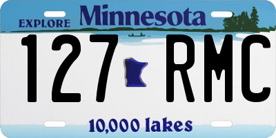MN license plate 127RMC