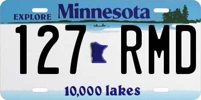 MN license plate 127RMD