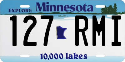 MN license plate 127RMI