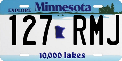 MN license plate 127RMJ