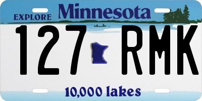 MN license plate 127RMK
