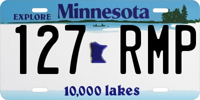 MN license plate 127RMP