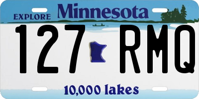 MN license plate 127RMQ