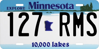 MN license plate 127RMS