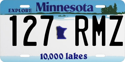 MN license plate 127RMZ