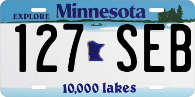 MN license plate 127SEB