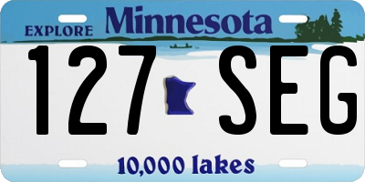MN license plate 127SEG