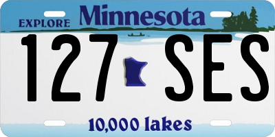 MN license plate 127SES