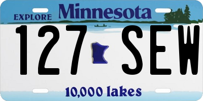 MN license plate 127SEW