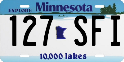 MN license plate 127SFI