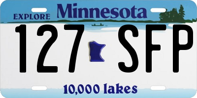 MN license plate 127SFP
