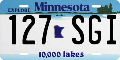 MN license plate 127SGI