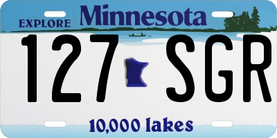 MN license plate 127SGR