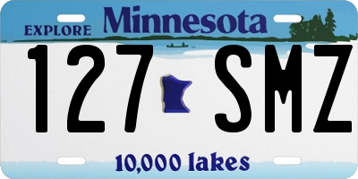 MN license plate 127SMZ