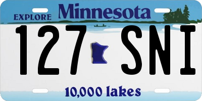 MN license plate 127SNI