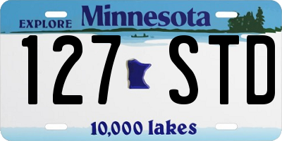 MN license plate 127STD