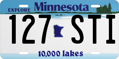 MN license plate 127STI