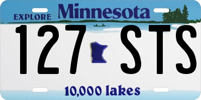 MN license plate 127STS